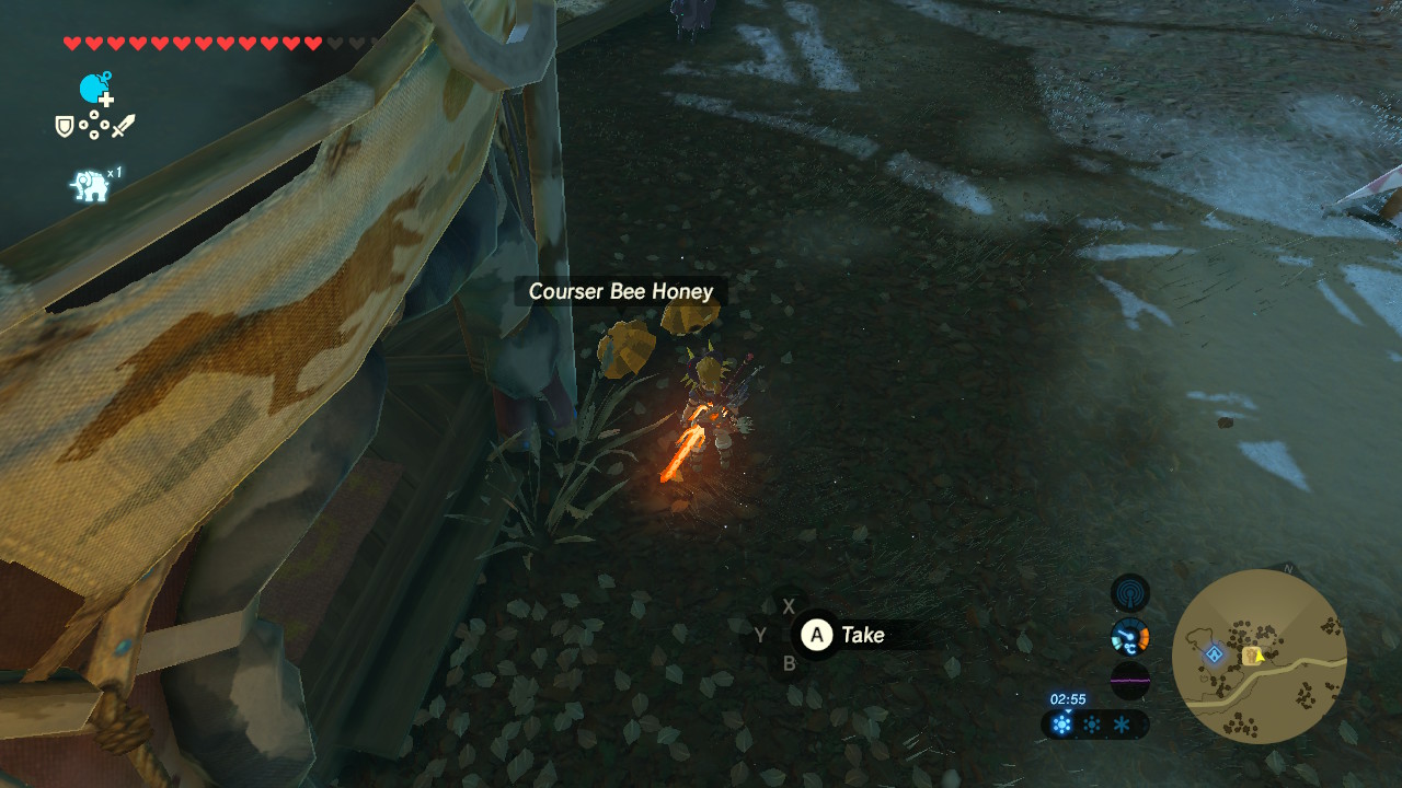 Zelda Breath of the Wild (Switch) News channel open, items