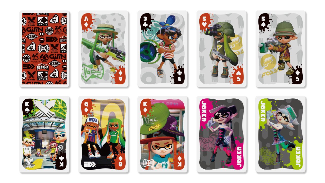 [Japan] Splatoon three sets of playing cards releasing in July