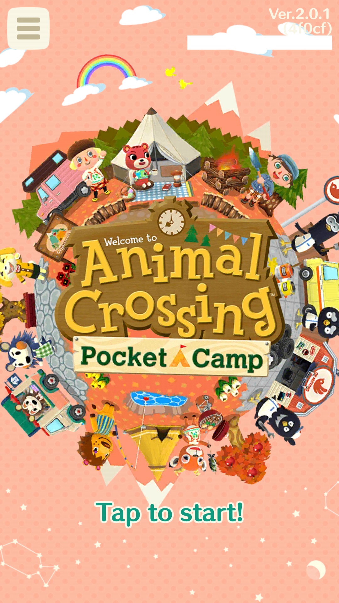 Animal Crossing Pocket Camp Software updates (latest. Ver. 2.0.1