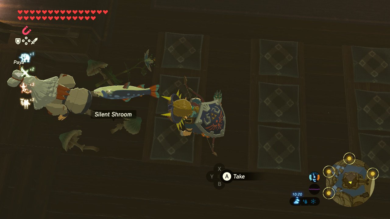 Zelda Breath of the Wild (Switch) News channel open, items