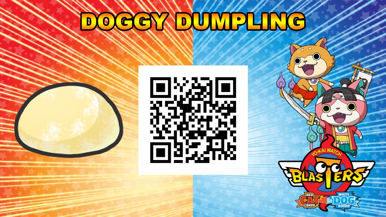 The following QR Codes allow you to get the Doggy Dumpling and First Plae F...