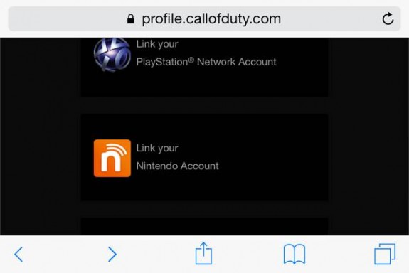Nintendo ID: account registration appears on Call of Duty - Perfectly Nintendo