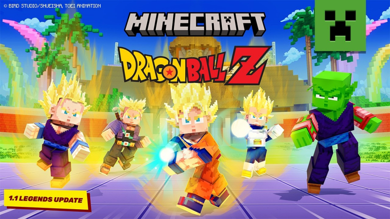 Minecraft x Dragon Ball Z recebe Update 1.1 Legends com novos lutadores e torneio para 8 jogadores